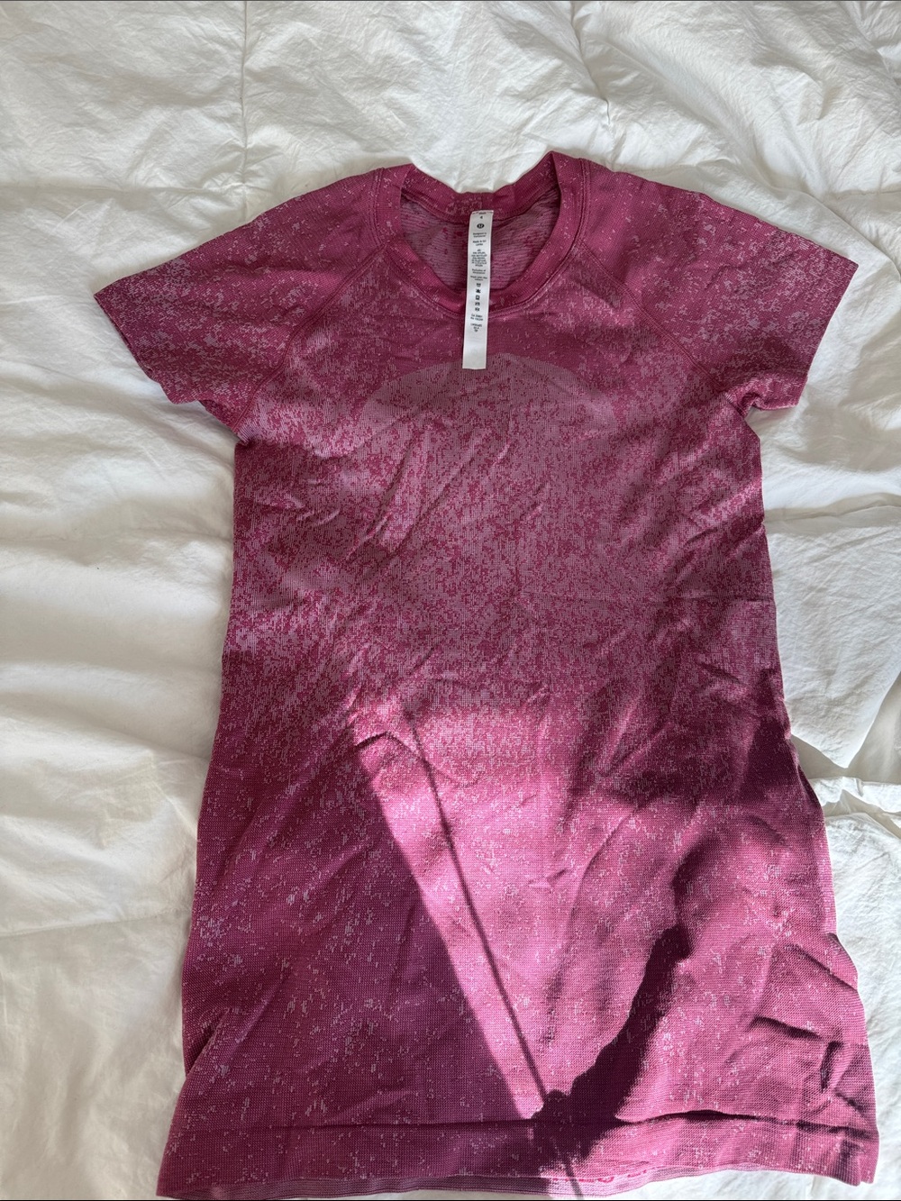 lululemon athletica Short Sleeve Tee in Maroon Pink Speckle